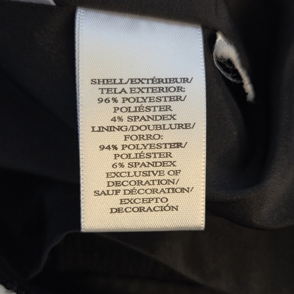 Ann Taylor Black Sequin Collared Asymmetrical Dress Size 12 - Picture 5 of 6